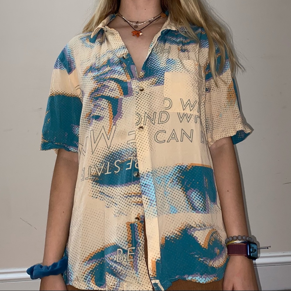 UO Printed Button Up